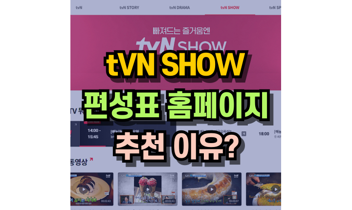 Read more about the article TVNSHOW편성표! 홈페이지에서 봐야 하는 이유