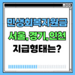 민생회복 지원금 소비쿠폰 경기 서울 인천 대표 썸네일