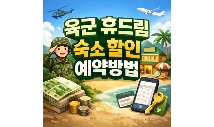 Read more about the article 육군 휴드림 숙소 예약 군인 호텔 30% 할인 받는 법