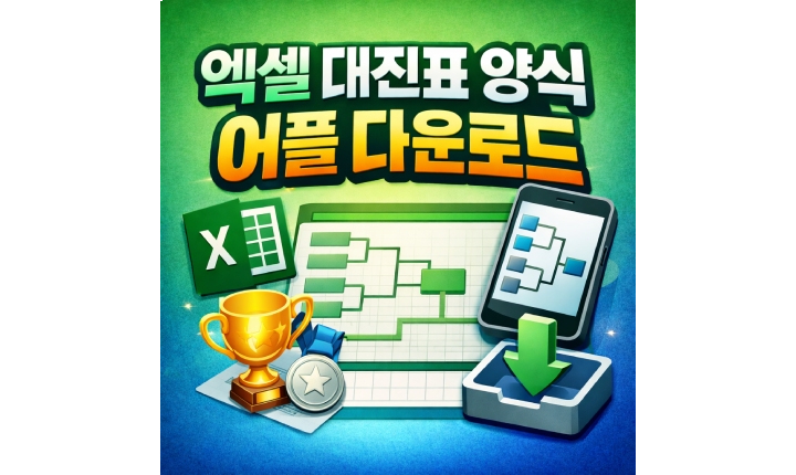 Read more about the article 대진표 양식 만들기 어플 엑셀 다운로드