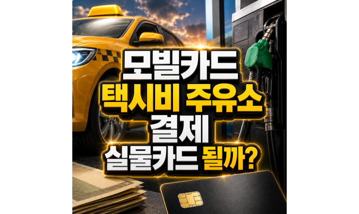 Read more about the article 모빌카드 택시비결제 주유소 실물카드 되나요?