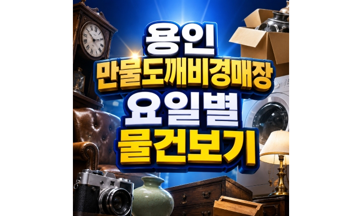 Read more about the article 용인 만물도깨비경매장 요일별 물건 종류 한눈에보기