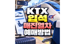 Read more about the article KTX 입석 코레일톡 매진열차 예매방법