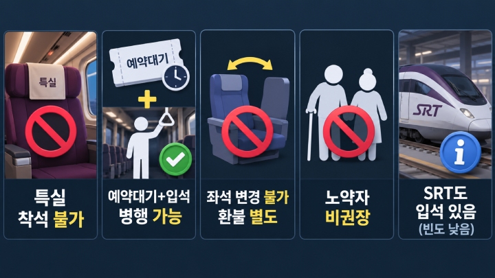 KTX 입석 코레일톡 매진열차 예매방법 사진