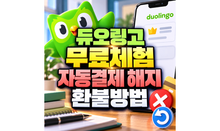 Read more about the article 듀오링고 무료체험 자동결제 해지 환불방법